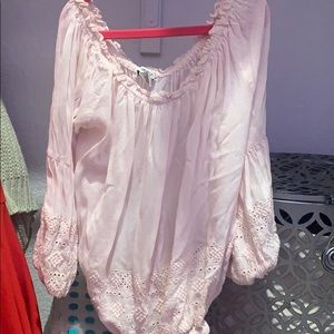 off the shoulder top with lace detail
